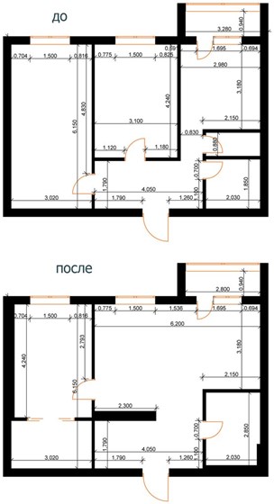 интерьеры:  проект перепланировка квартиры
